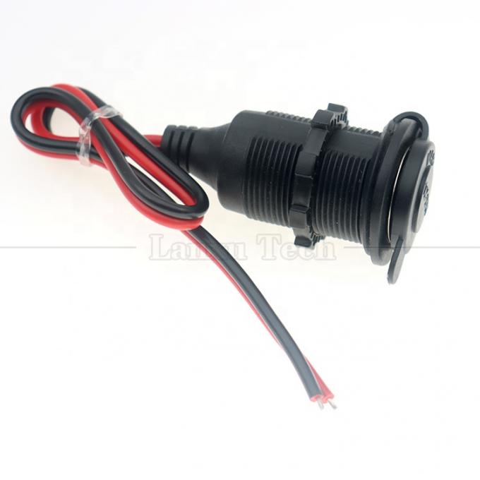 Waterproof 12V 24V 16AWG DC Car Cigarette Lighter Female Socket Plug Power Adapter Extension Cable 3