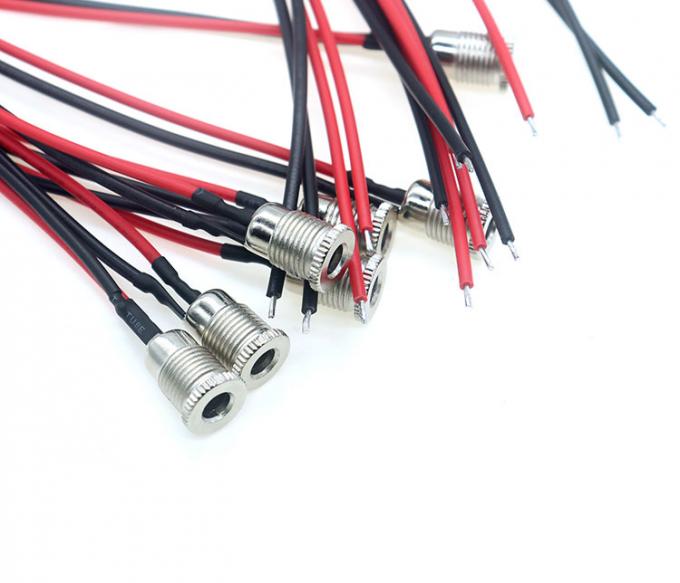 18AWG 10A Metal Threaded Female Socket Mount DC099 5.5x2.1mm 5.5x2.5mm Panel Mount Connector Pigtail DC Power Jack Cable 6