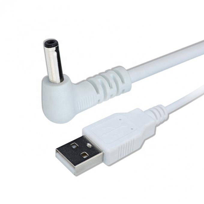 White Black 90 Degree Angle 5.5x2.1mm 5.5x2.5mm 1.35x3.5mm USB to DC Power Cable 6