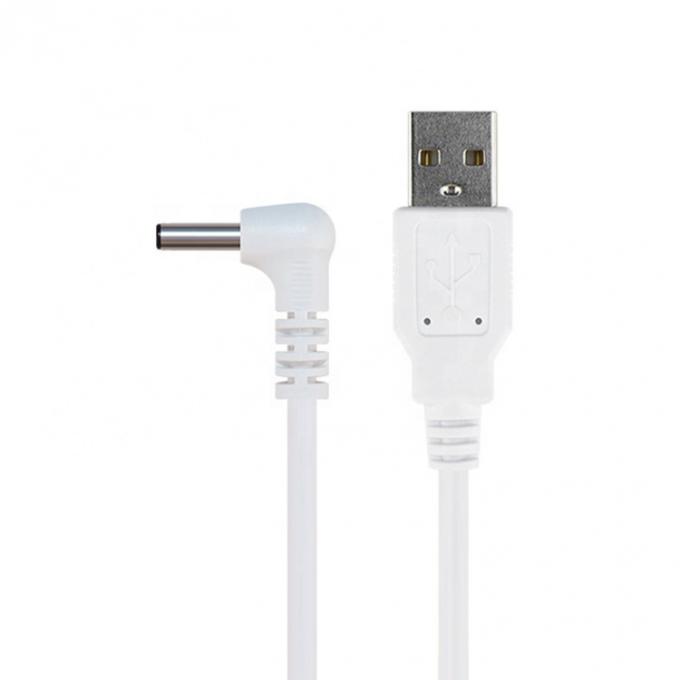 White Black 90 Degree Angle 5.5x2.1mm 5.5x2.5mm 1.35x3.5mm USB to DC Power Cable 3