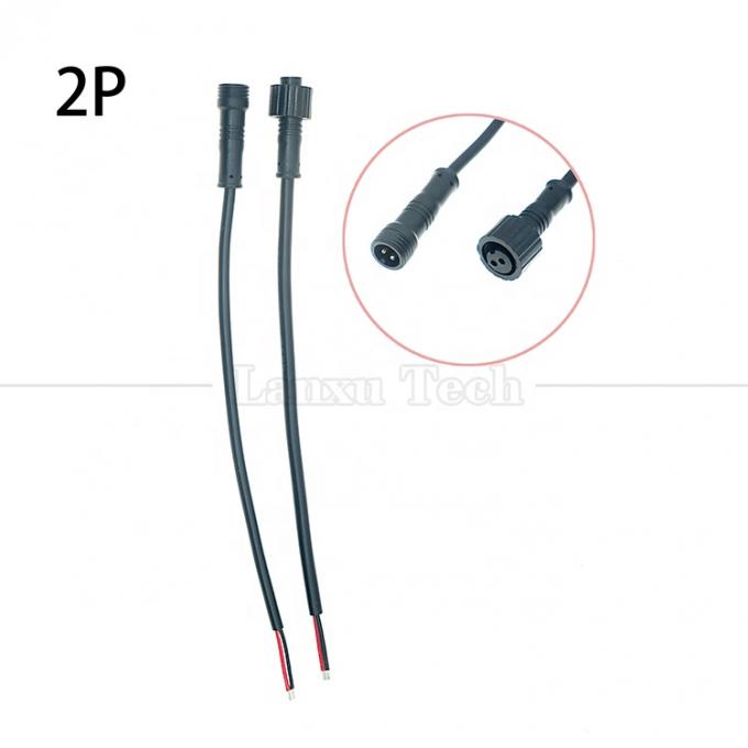 Customization Waterproof 2pin 3pin 4 pin M12 Connector Cable for LED 3