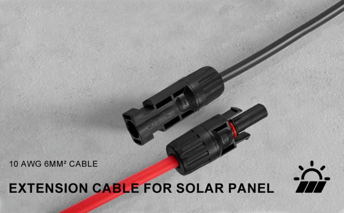 10AWG 6mm Waterproof Solar Cable Solar Panel Adapter Wire Solar Extension Cable with Female and Male Connectors Cable Kit Tool 2