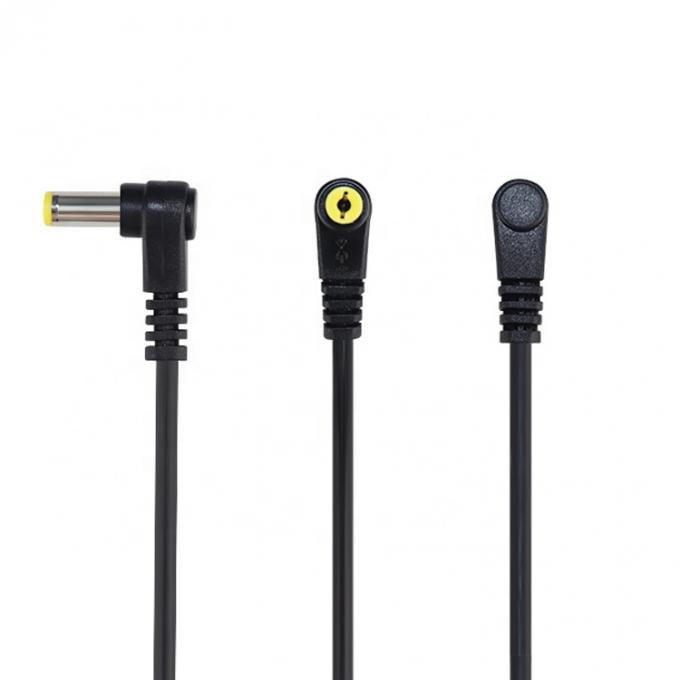 90 Degree Angle Male DC 2.1x5.5 Barrel Jack to Open Stripped Tinned Wire Bare End Cable 3