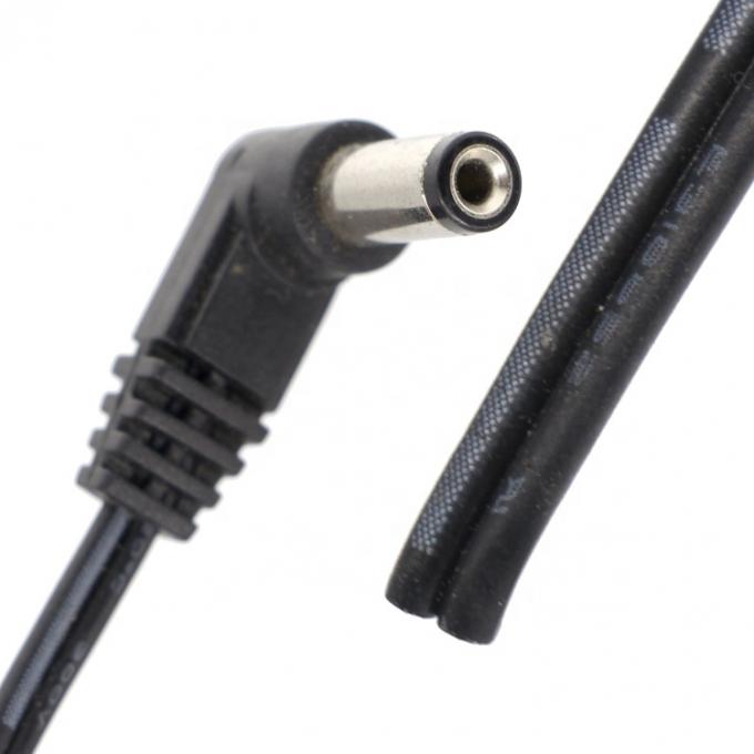 90 Degree Right Angle DC Barrel Jack 2.1x5.5mm Male Female to Free End Open Pigtail DC Power Cable 2