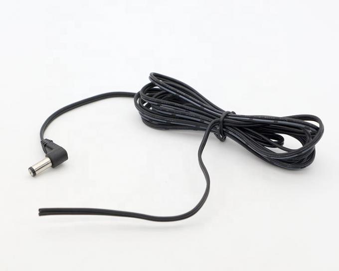 90 Degree Right Angle DC Barrel Jack 2.1x5.5mm Male Female to Free End Open Pigtail DC Power Cable 1