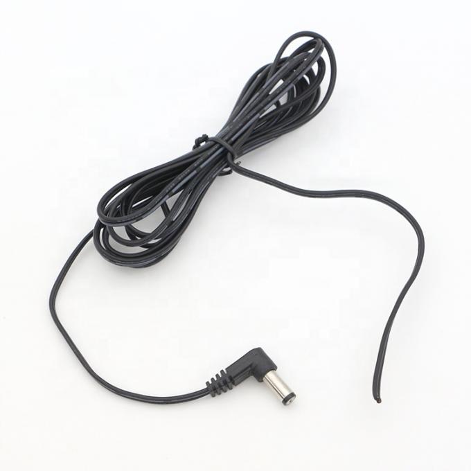 90 Degree Right Angle DC Barrel Jack 2.1x5.5mm Male Female to Free End Open Pigtail DC Power Cable 5