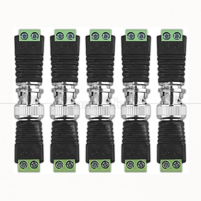 2 Pin Solderless Screw Terminal BNC Male Female Connector Power Adapter for CCTV Camera 4