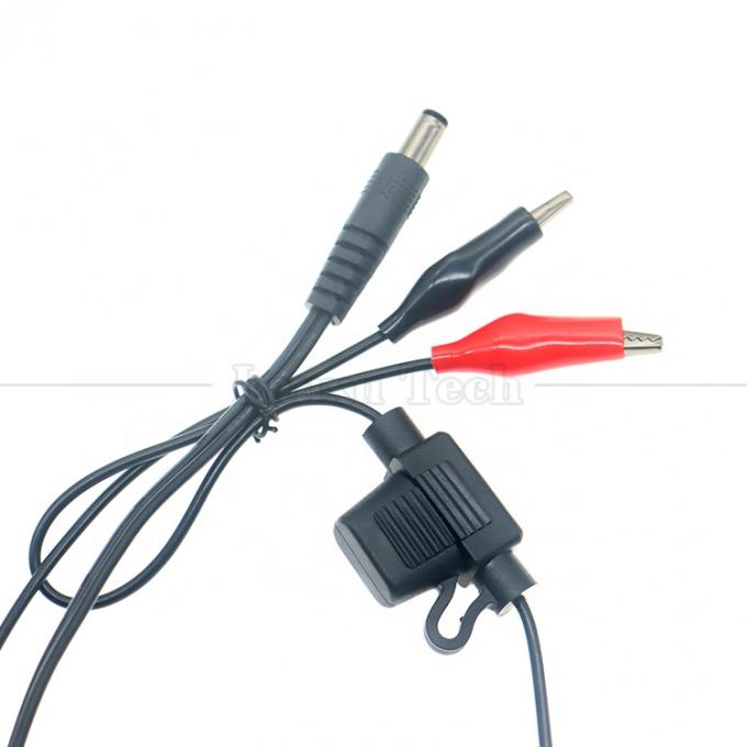 12V DC 5.5X2.1mm to Alligator Clips Fuse Power Cable for Trail Camera 2
