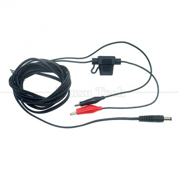 12V DC 5.5X2.1mm to Alligator Clips Fuse Power Cable for Trail Camera 5