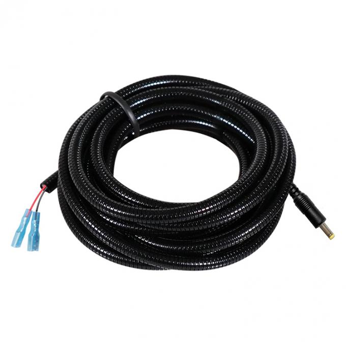 Ratproof Chew Proof Resistant Metal Jacket DC 5.5x2.1mm 4.0x1.7mm to Spade Connector Power Extension Cable for Trail Cameras 2