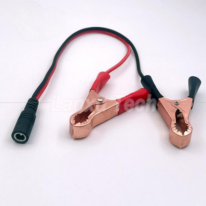 Male Female DC Jack Plug 5.5x2.1mm to Alligator Clips Car Charger Power Supply Cord Cable 0
