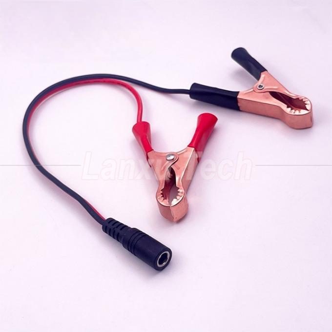 Male Female DC Jack Plug 5.5x2.1mm to Alligator Clips Car Charger Power Supply Cord Cable 2