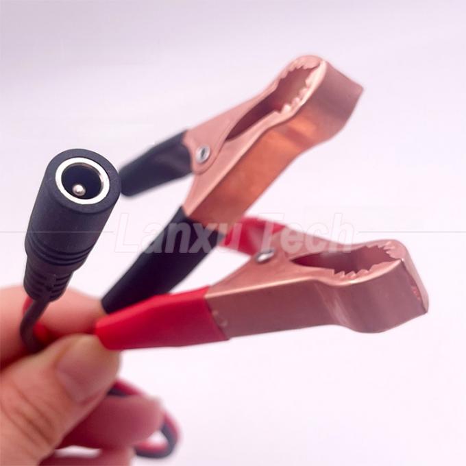 Male Female DC Jack Plug 5.5x2.1mm to Alligator Clips Car Charger Power Supply Cord Cable 3