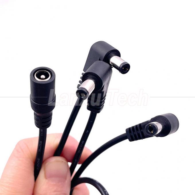 1 Female to 3 Angle Male Ways DC Splitter Power Extension Cable for CCTV Security Camera 4