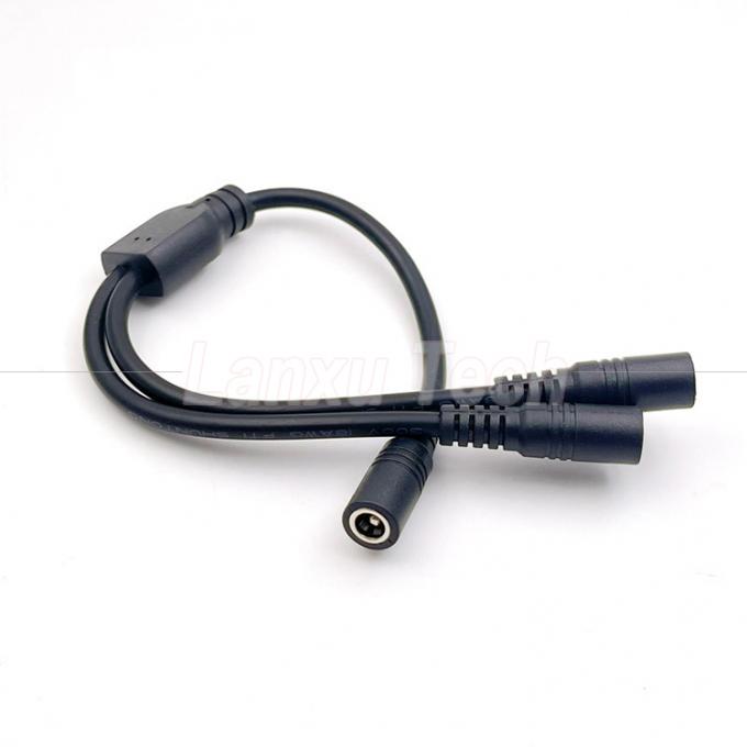 1 Female to 2 Ways Female DC 5.5x2.1mm Splitter Power Extension Cable for CCTV Security Camera LED Strip Light 5