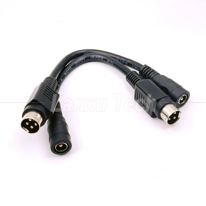 4 Pin Mini DIN to DC  Female Jack 5.5x2.1mm Power Extension Cable for Camera DVD TV PC Barcode Printer 1