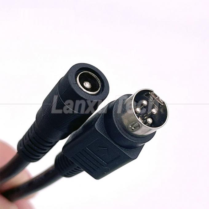 4 Pin Mini DIN to DC  Female Jack 5.5x2.1mm Power Extension Cable for Camera DVD TV PC Barcode Printer 3