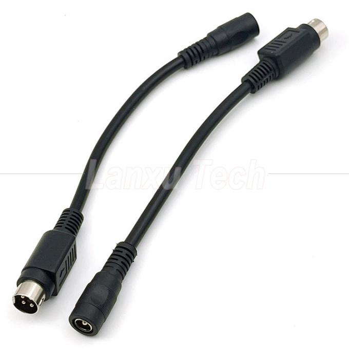 4 Pin Mini DIN to DC  Female Jack 5.5x2.1mm Power Extension Cable for Camera DVD TV PC Barcode Printer 4