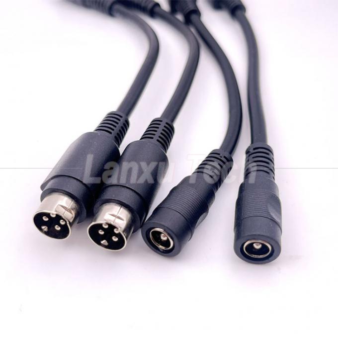4 Pin Mini DIN to DC  Female Jack 5.5x2.1mm Power Extension Cable for Camera DVD TV PC Barcode Printer 5