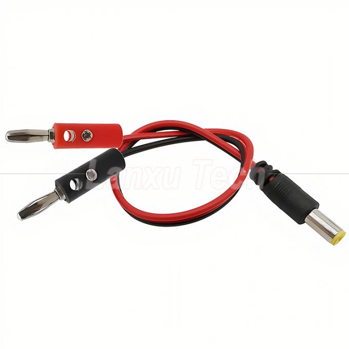12v DC 5.5mm X 2.1mm Male Barrel Jack to 4mm Banana Plugs Test Leads Power Cable 2