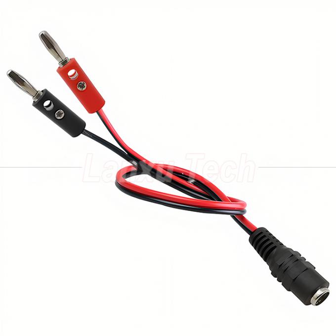 12v DC 5.5mm X 2.1mm Male Barrel Jack to 4mm Banana Plugs Test Leads Power Cable 3