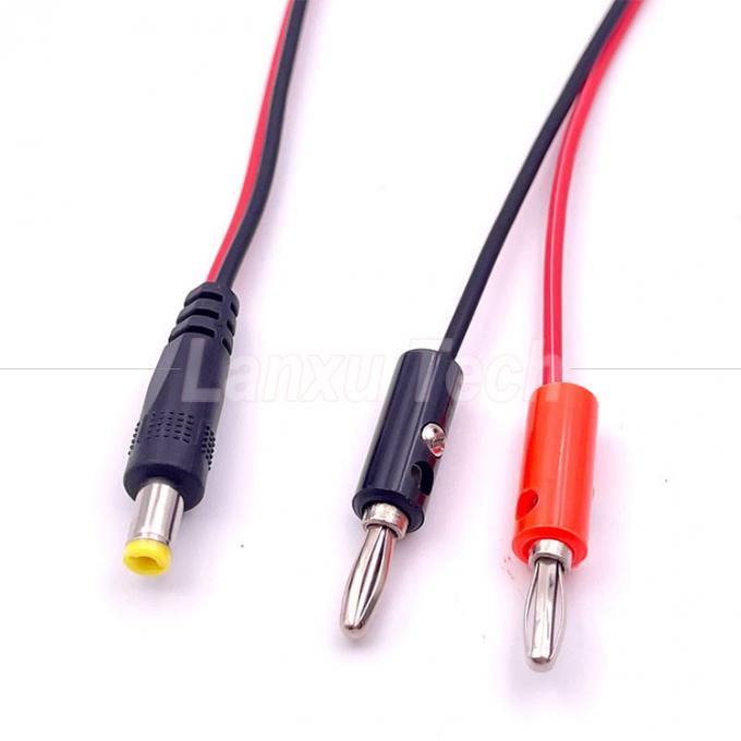 12v DC 5.5mm X 2.1mm Male Barrel Jack to 4mm Banana Plugs Test Leads Power Cable 5