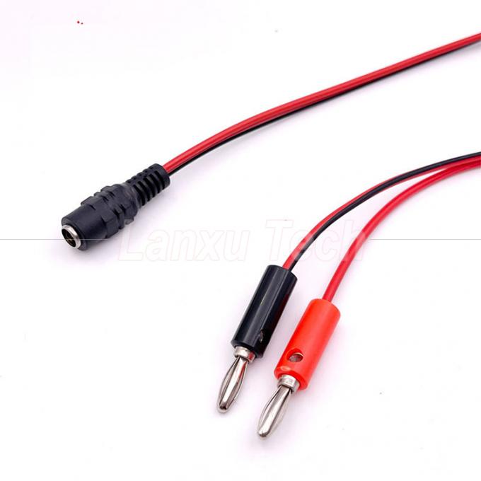 12v DC 5.5mm X 2.1mm Male Barrel Jack to 4mm Banana Plugs Test Leads Power Cable 6