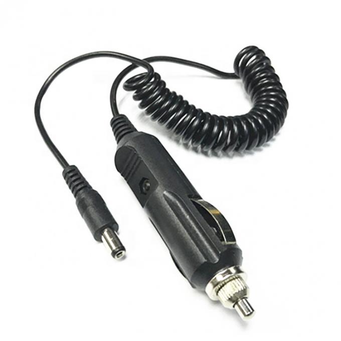 12V Spring Coiled Car DC Jack 5.5x2.1mm Cigarette Lighter Extension Cable 4