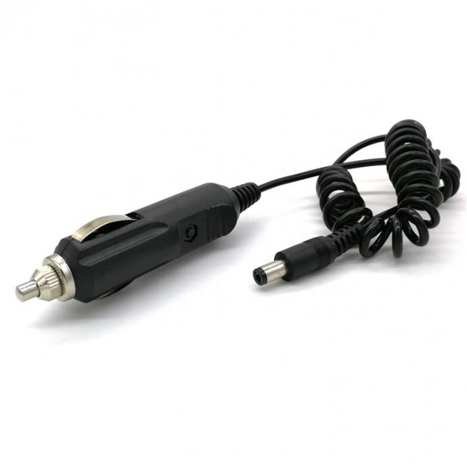 12V Spring Coiled Car DC Jack 5.5x2.1mm Cigarette Lighter Extension Cable 3