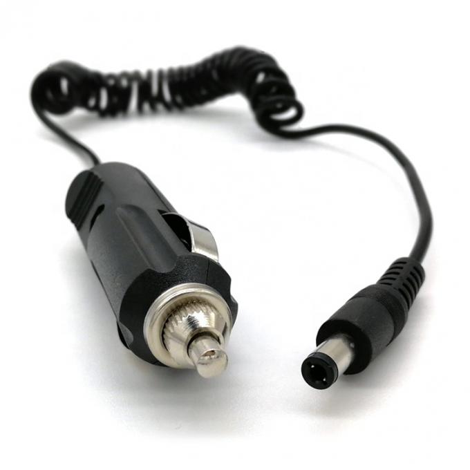 12V Spring Coiled Car DC Jack 5.5x2.1mm Cigarette Lighter Extension Cable 1
