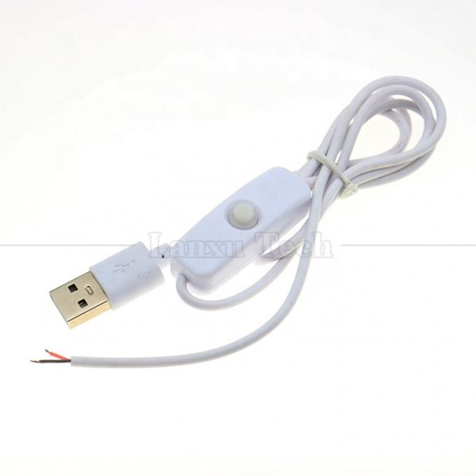 DIY 1m Power on off Controller Open Wire USB Switch Cable for Led Light Strip Lamp 0