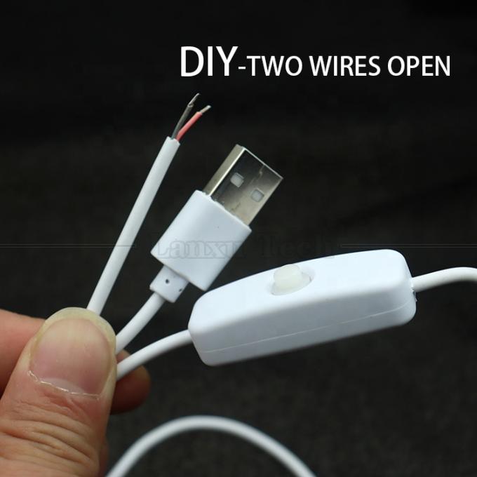 DIY 1m Power on off Controller Open Wire USB Switch Cable for Led Light Strip Lamp 1