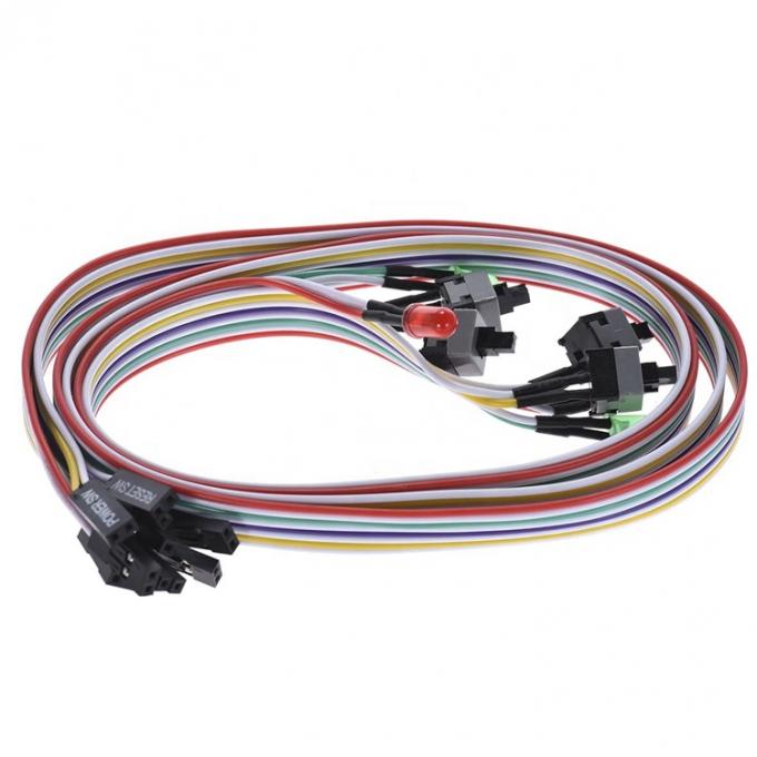 PC Case Computer Motherboard HDD Reset ATX Switch on off Power Cable with Led Light 4
