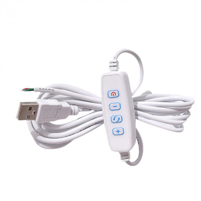 5V Power Dimming Switch Dimmer USB Charger Cable for Led Strip 2