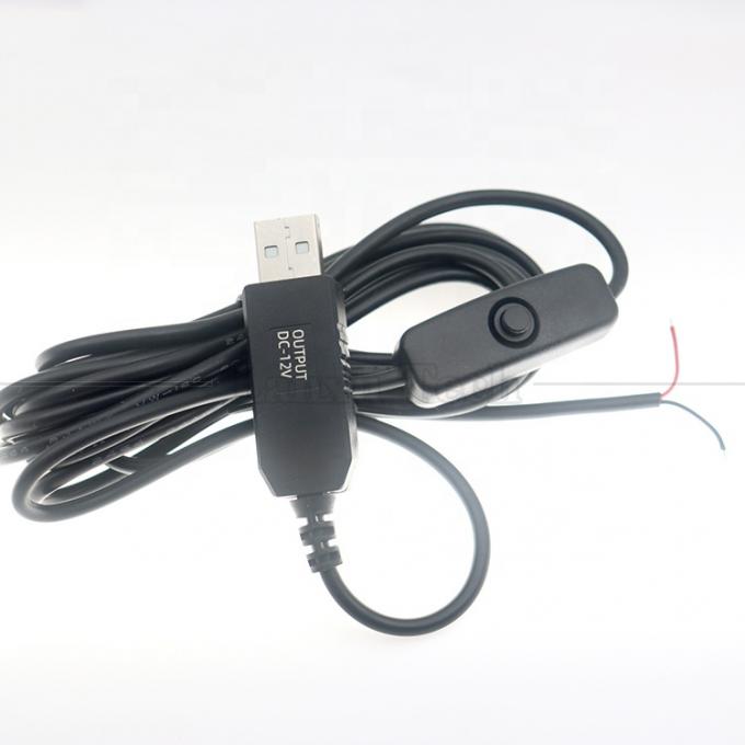 12V Led Strip Light Power on off Switch USB Connector to Open Wire Converter Charge Cable 2