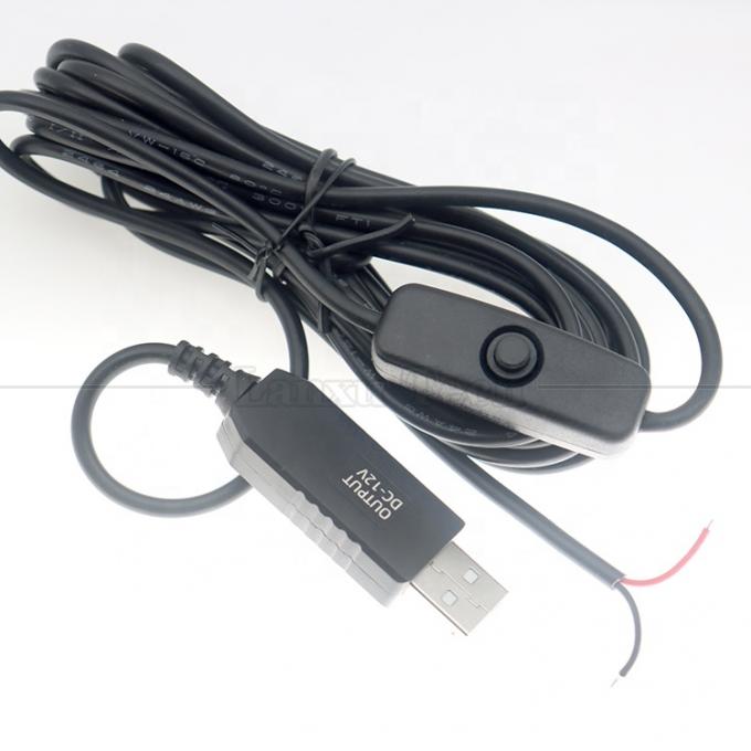 12V Led Strip Light Power on off Switch USB Connector to Open Wire Converter Charge Cable 5