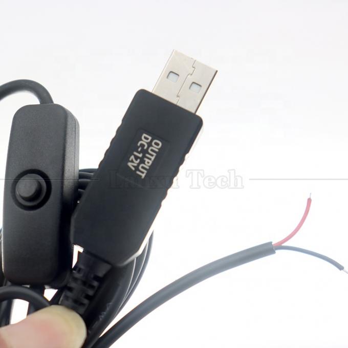 12V Led Strip Light Power on off Switch USB Connector to Open Wire Converter Charge Cable 4