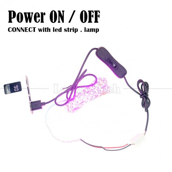 Power ON OFF 1M USB A Male to Open Tinned Bare Wire Charger Cable with 304 Switch Button 0