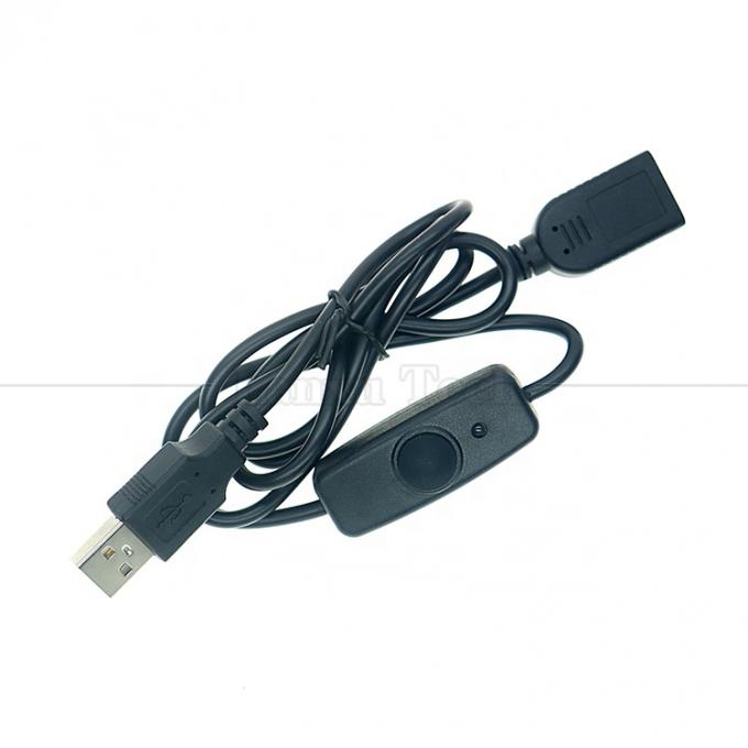 Indicator Blue Light Waterproof Silicon Cover Push Button Male to Female Power Switch ON OFF USB Extension Cable 0
