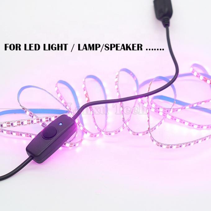 Indicator Blue Light Waterproof Silicon Cover Push Button Male to Female Power Switch ON OFF USB Extension Cable 1