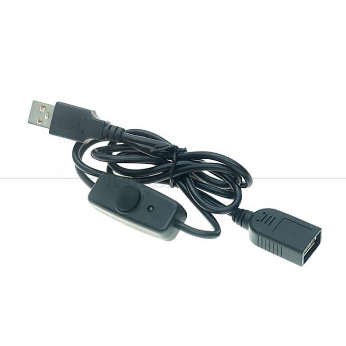 Indicator Blue Light Waterproof Silicon Cover Push Button Male to Female Power Switch ON OFF USB Extension Cable 4