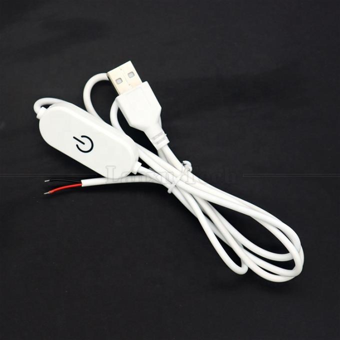 5V Stepless Touch Switch USB to Open Wires End on off Dimmer Cable for Led Strip Light Lamp 4