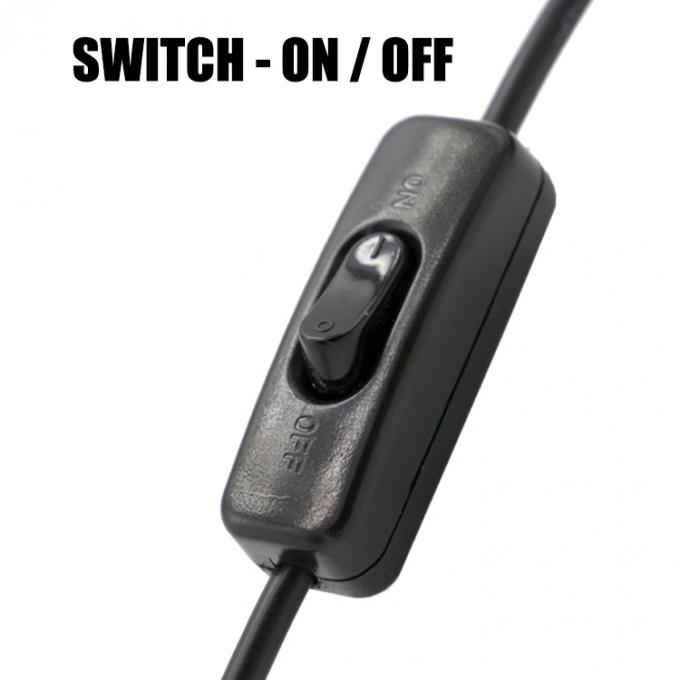 High Quality 1M ON OFF Controller Micro B to USB A Extension Cable with Switch for LED Lamp 3