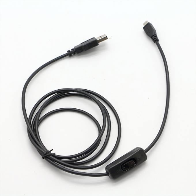 High Quality 1M ON OFF Controller Micro B to USB A Extension Cable with Switch for LED Lamp 6