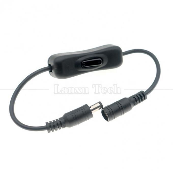 12V 24V Male to Female 5.5x2.1mm DC Jack on off  304 Switch Cable for LED Strip Lamp 0