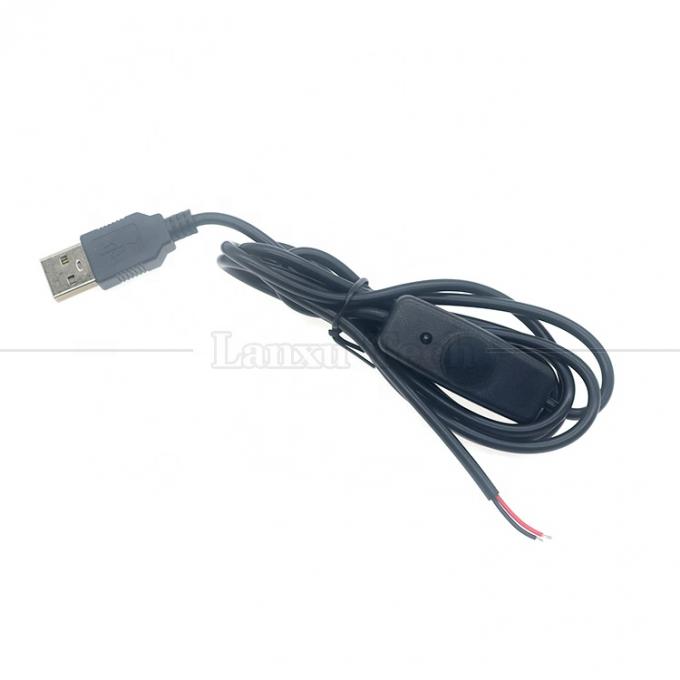 Waterproof Silicone Rubber Cover on off Push Button Switch 5V USB to Open Bare 2pin Wires End Cable for LED Light Lamp 3