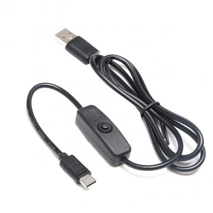 1m 5V 3A USB Type C Cable with Switch ON OFF for Raspberry Pi 4