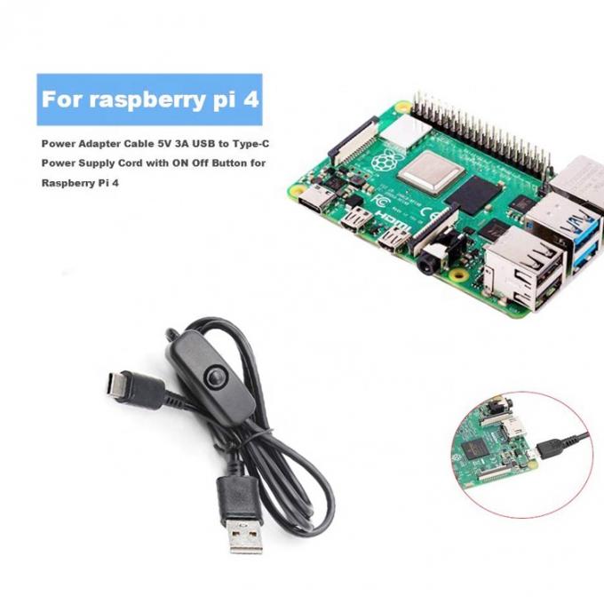 1m 5V 3A USB Type C Cable with Switch ON OFF for Raspberry Pi 2