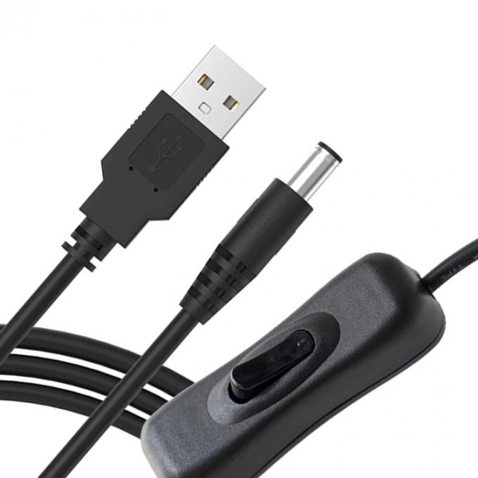 1m 5V USB to DC 5.5x2.1mm Power Charger Extension Cable with ON OFF Switch for Led 4