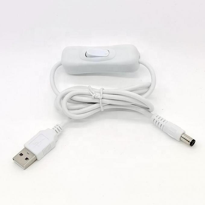 1m 5V USB to DC 5.5x2.1mm Power Charger Extension Cable with ON OFF Switch for Led 5